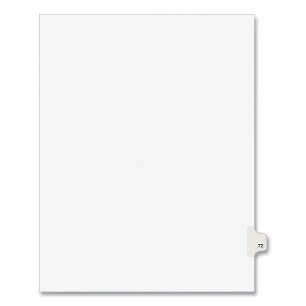 Preprinted Legal Exhibit Side Tab Index Dividers, Avery Style, 10-Tab, 72, 11 x 8.5, White, 25/Pack, (1072) [SKU: AVE01072]