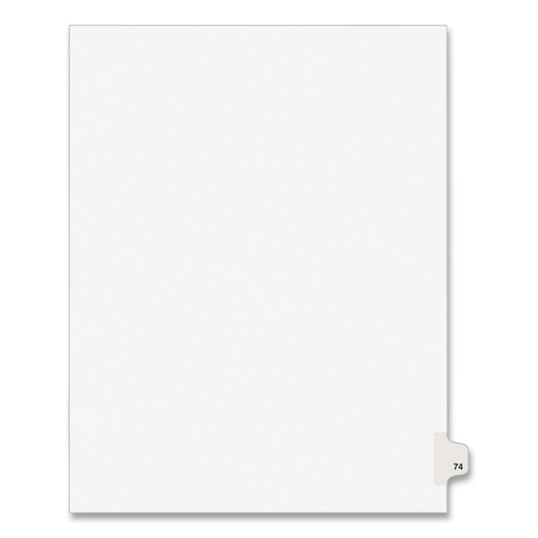 Preprinted Legal Exhibit Side Tab Index Dividers, Avery Style, 10-Tab, 74, 11 x 8.5, White, 25/Pack, (1074) [SKU: AVE01074]