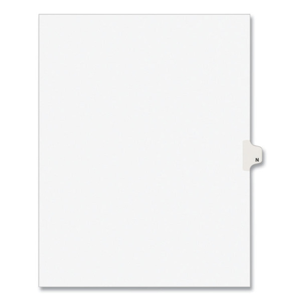 Preprinted Legal Exhibit Side Tab Index Dividers, Avery Style, 26-Tab, N, 11 x 8.5, White, 25/Pack, (1414) [SKU: AVE01414]