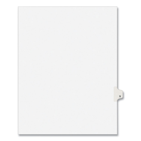 Preprinted Legal Exhibit Side Tab Index Dividers, Avery Style, 26-Tab, S, 11 x 8.5, White, 25/Pack, (1419) [SKU: AVE01419]