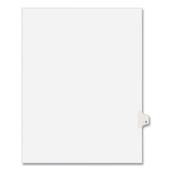 Preprinted Legal Exhibit Side Tab Index Dividers, Avery Style, 26-Tab, T, 11 x 8.5, White, 25/Pack, (1420) [SKU: AVE01420]