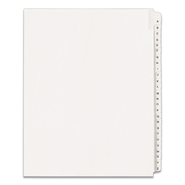 Preprinted Legal Exhibit Side Tab Index Dividers, Allstate Style, 26-Tab, A to Z, 11 x 8.5, White, 1 Set, (1700) [SKU: AVE01700]
