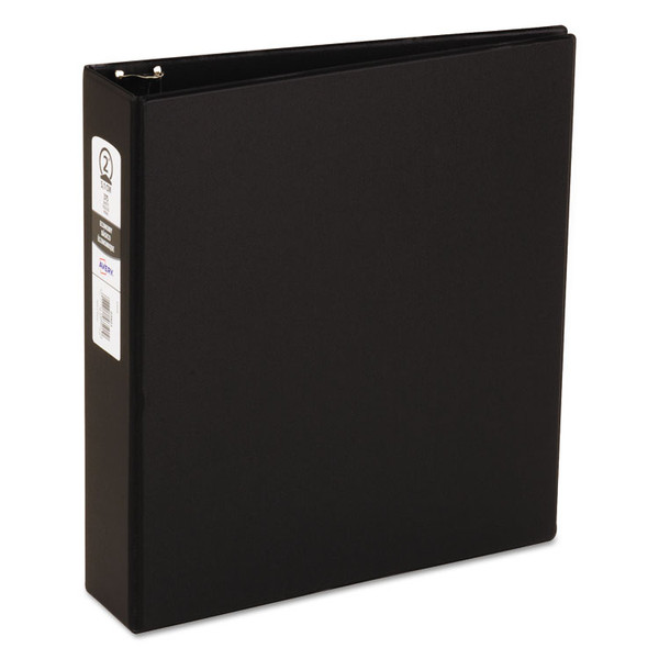 Economy Non-View Binder with Round Rings, 3 Rings, 2" Capacity, 11 x 8.5, Black, (3501) [SKU: AVE03501]