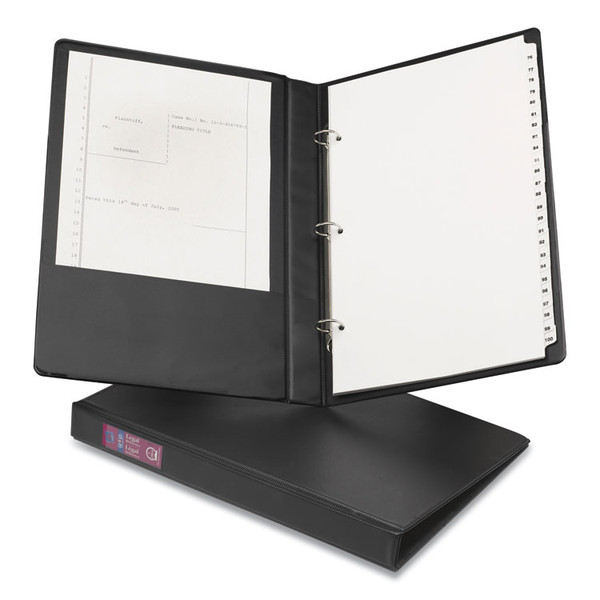 Legal Durable Non-View Binder with Round Rings, 3 Rings, 1" Capacity, 14 x 8.5, Black, (6400) [SKU: AVE06400]