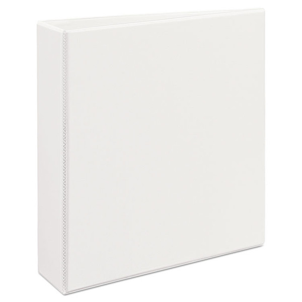 Durable View Binder with DuraHinge and EZD Rings, 3 Rings, 2" Capacity, 11 x 8.5, White, (9501) [SKU: AVE09501]