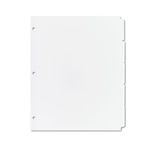 Write and Erase Plain-Tab Paper Dividers, 5-Tab, 11 x 8.5, White, 36 Sets [SKU: AVE11506]