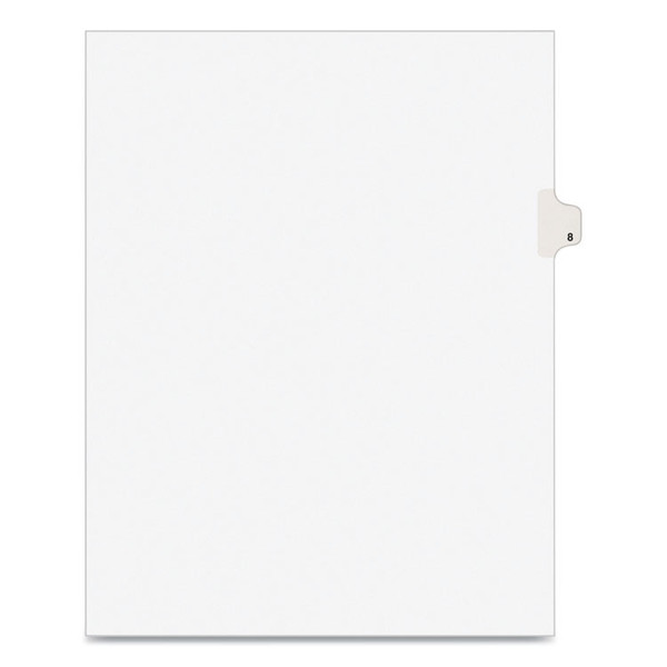 Preprinted Legal Exhibit Side Tab Index Dividers, Avery Style, 10-Tab, 8, 11 x 8.5, White, 25/Pack [SKU: AVE11918]