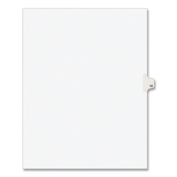 Preprinted Legal Exhibit Side Tab Index Dividers, Avery Style, 10-Tab, 12, 11 x 8.5, White, 25/Pack [SKU: AVE11922]