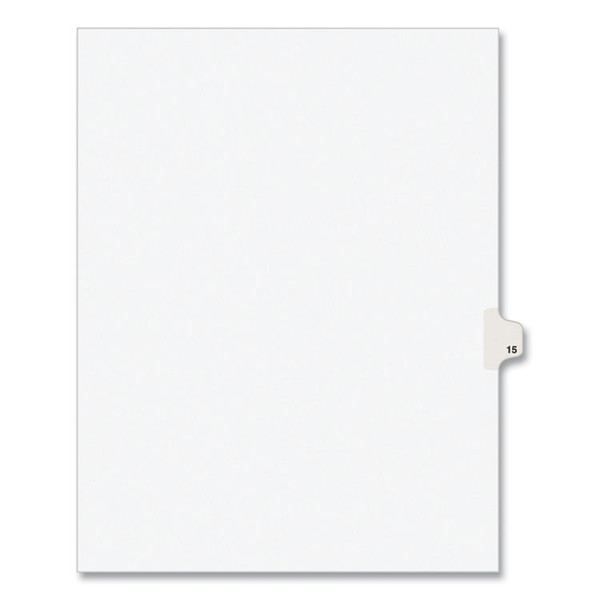 Preprinted Legal Exhibit Side Tab Index Dividers, Avery Style, 10-Tab, 15, 11 x 8.5, White, 25/Pack [SKU: AVE11925]