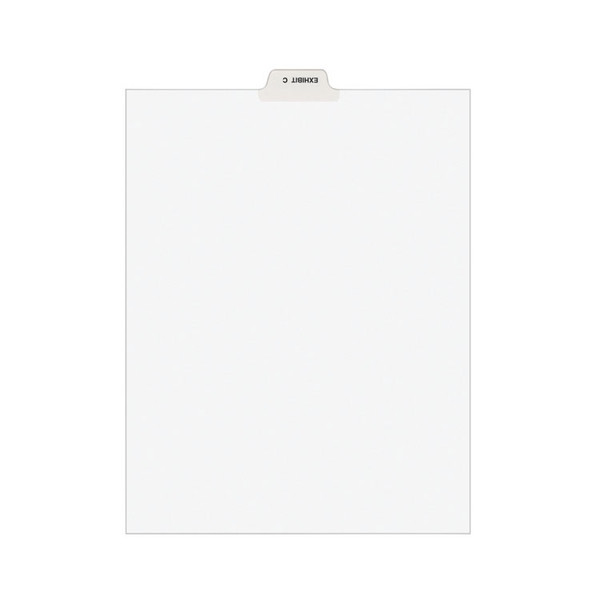 Avery-Style Preprinted Legal Bottom Tab Divider, 26-Tab, Exhibit C, 11 x 8.5, White, 25/PK [SKU: AVE11942]
