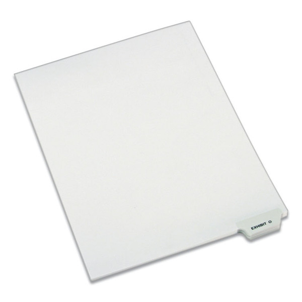 Avery-Style Preprinted Legal Bottom Tab Dividers, 26-Tab, Exhibit O, 11 x 8.5, White, 25/Pack [SKU: AVE12388]