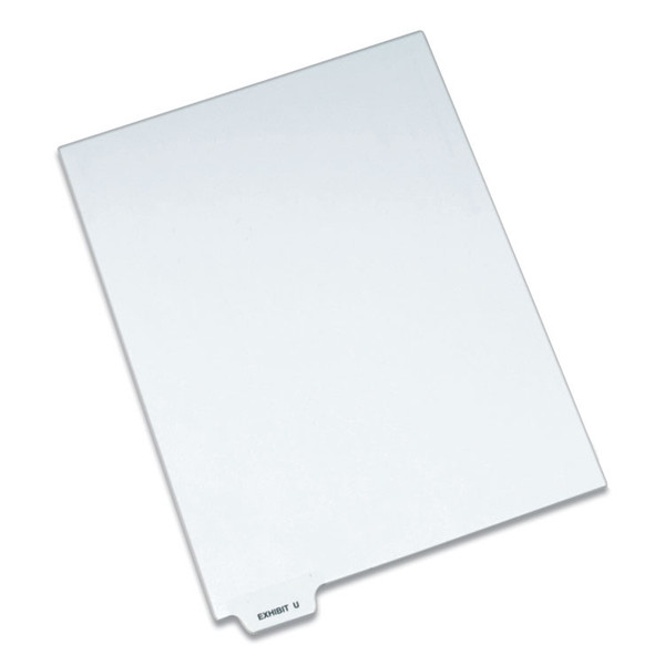 Avery-Style Preprinted Legal Bottom Tab Dividers, 26-Tab, Exhibit U, 11 x 8.5, White, 25/Pack [SKU: AVE12394]