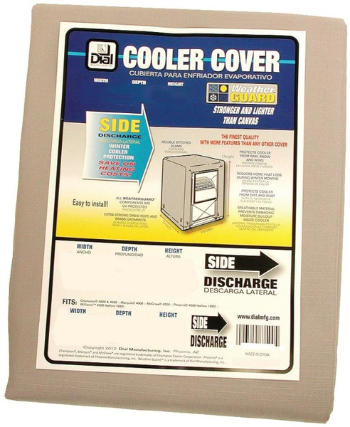 Dial 8742 Evaporative Cooler Cover, 34 in W, 28 in D, 40 in H, Polyester [SKU: ORG1945880]