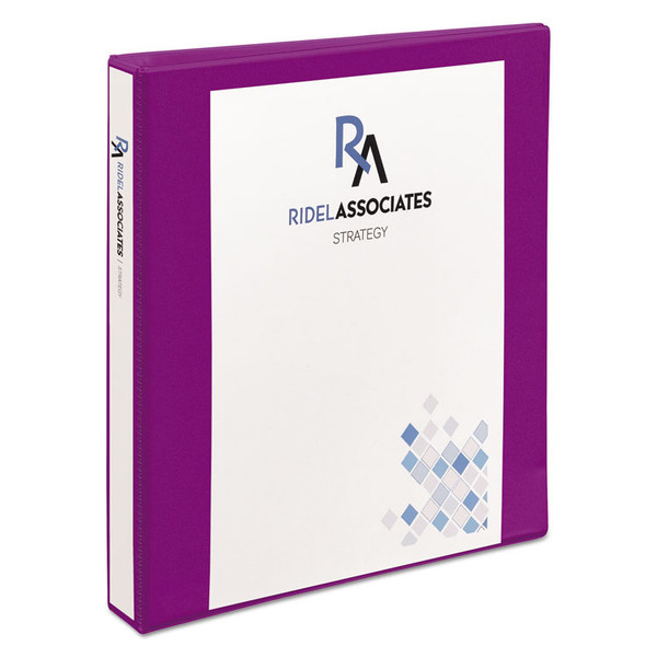 Durable View Binder with DuraHinge and Slant Rings, 3 Rings, 1" Capacity, 11 x 8.5, Purple [SKU: AVE17294]