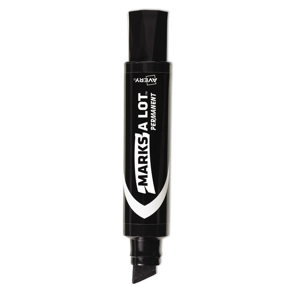 MARKS A LOT Extra-Large Desk-Style Permanent Marker, Extra-Broad Chisel Tip, Black (24148) [SKU: AVE24148]