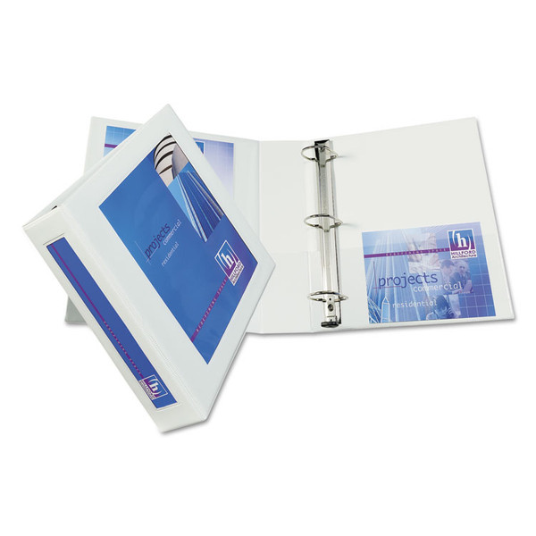 Framed View Heavy-Duty Binders, 3 Rings, 2" Capacity, 11 x 8.5, White [SKU: AVE68036]