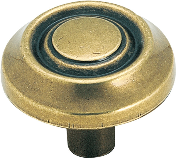 Amerock BP3423BB Cabinet Knob, 1 in Projection, Zinc, Burnished Brass [SKU: ORG6474894]