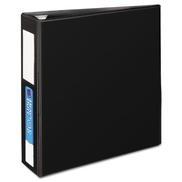 Heavy-Duty Non-View Binder with DuraHinge, Three Locking One Touch EZD Rings and Spine Label, 3" Capacity, 11 x 8.5, Black [SKU: AVE79993]