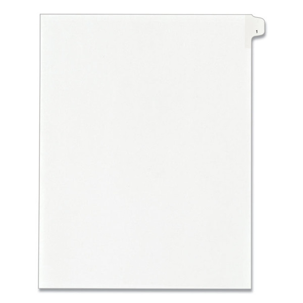Preprinted Legal Exhibit Side Tab Index Dividers, Allstate Style, 10-Tab, 1, 11 x 8.5, White, 25/Pack [SKU: AVE82199]