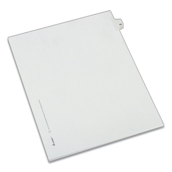 Preprinted Legal Exhibit Side Tab Index Dividers, Allstate Style, 10-Tab, 23, 11 x 8.5, White, 25/Pack [SKU: AVE82221]