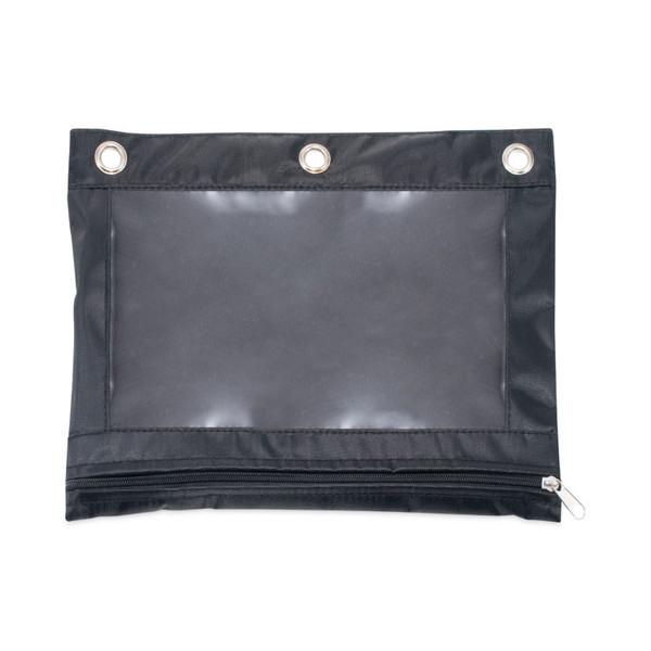 Binder Pencil Pouch, 10 x 7.38, Black/Clear, 3/Pack [SKU: AVT63067]