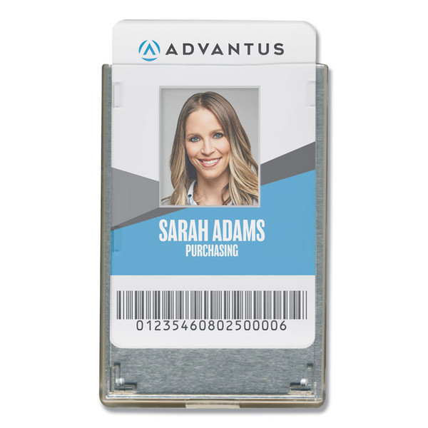 Rigid Two-Badge RFID Blocking Smart Card Holder, Horizontal/Vertical, Clear 3.68" x 2.38" Holder, 3.38" x 2.13" Insert, 20/PK [SKU: AVT76416]