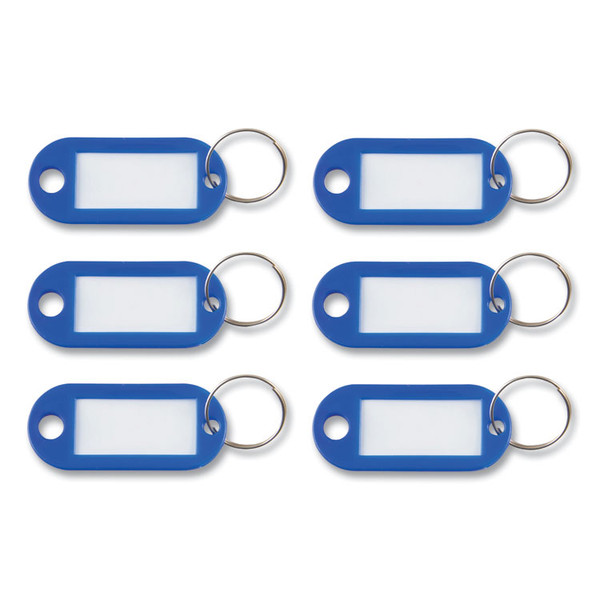 Key Tags Label Window, 0.88 x 0.19 x 2, Dark Blue, 6/Pack [SKU: AVTKEY98019]