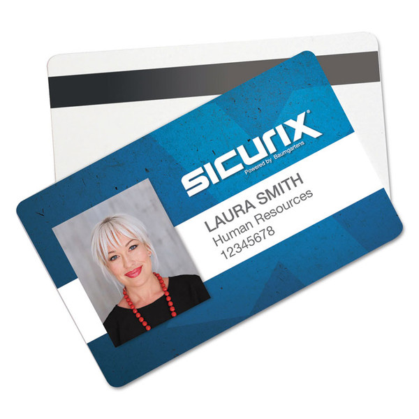 SICURIX Blank ID Card with Magnetic Strip, 2 1/8 x 3 3/8, White, 100/Pack [SKU: BAU80340]