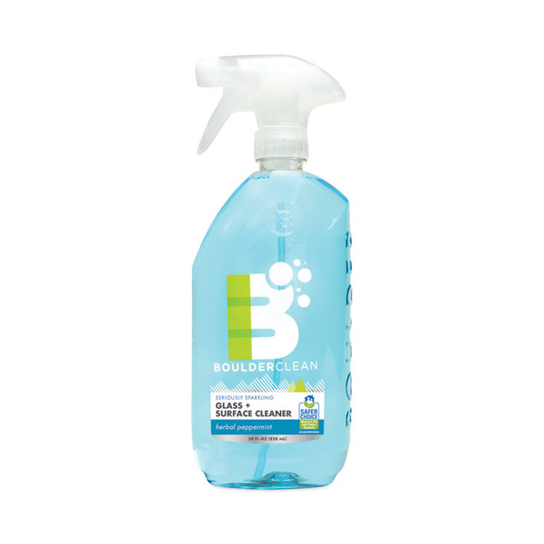 Glass + Surface Cleaner, Herbal Peppermint, 28 oz Bottle [SKU: BCL003229EA]