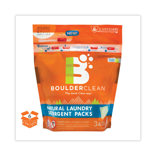 Laundry Detergent Packs, Valencia Orange, 34/Pouch, 6 Pouches/Carton [SKU: BCL003700CT]