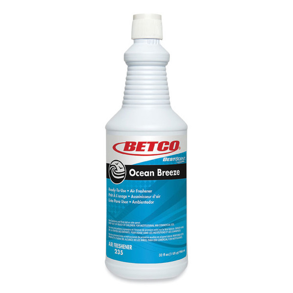 BestScent Ocean Breeze RTU Deodorizer, Ocean Breeze Scent, 32 oz Spray Bottle, 12/Carton [SKU: BET2351200]