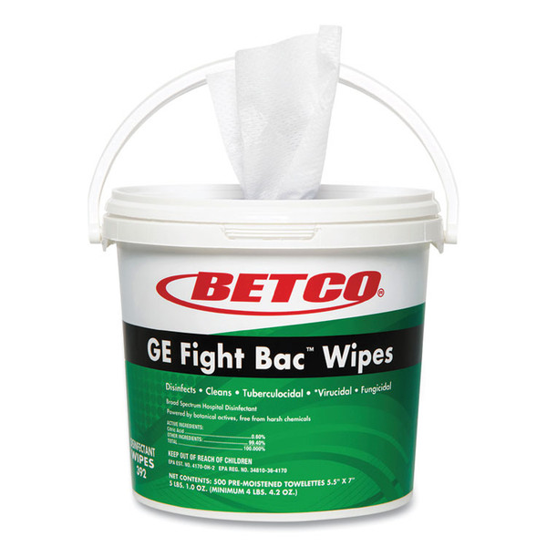 GE Fight Bac Disinfecting Wipes, 5.5 x 7, Fresh Scent, 500/Bucket, 4 Buckets/Carton [SKU: BET392F100CT]