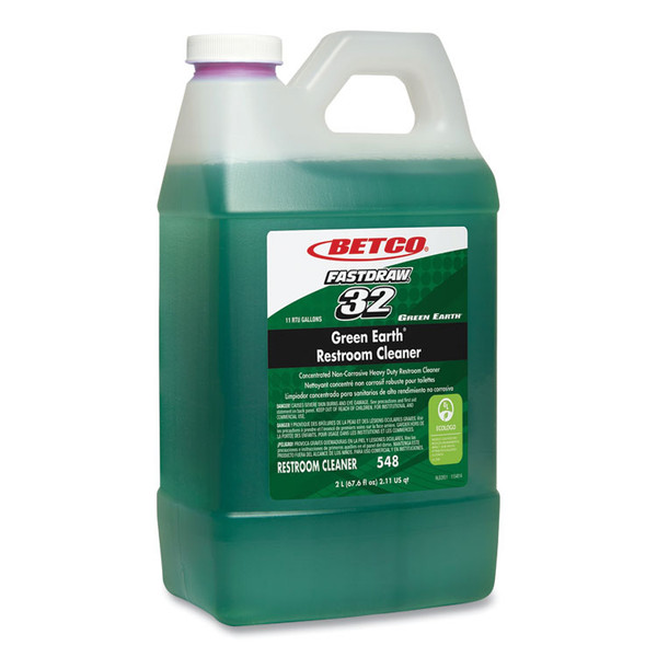 Fastdraw 32 Green Earth Restroom Cleaner, Citrus Floral, 2 L Bottle, 4/Carton [SKU: BET5484700]