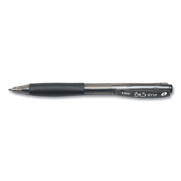 BU3 Ballpoint Pen, Retractable, Medium 1 mm, Black Ink, Black Barrel, 18/Pack [SKU: BICBU3P18BLK]
