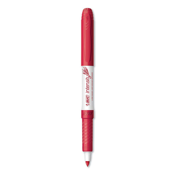 Intensity Low Odor Fine Point Dry Erase Marker, Fine Bullet Tip, Red, Dozen [SKU: BICGDE11RD]