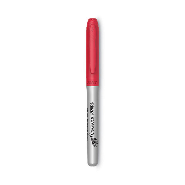 Intensity Fine Tip Permanent Marker, Fine Bullet Tip, Rambunctious Red, Dozen [SKU: BICGPM11RD]
