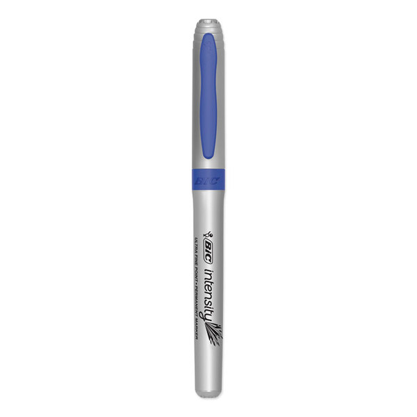 Intensity Ultra Fine Tip Permanent Marker, Extra-Fine Needle Tip, Deep Sea Blue, Dozen [SKU: BICGPMU11BE]