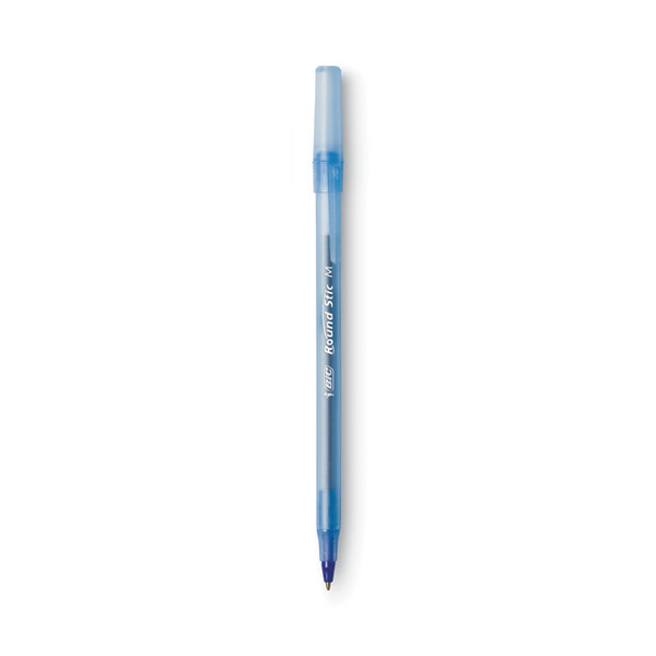 Round Stic Xtra Life Ballpoint Pen Xtra-Value Pack, Stick, Medium 1.2 mm, Blue Ink, Gray Barrel, 240/Carton [SKU: BICGSM240BE]