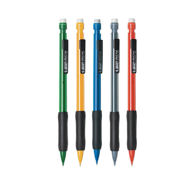Xtra-Comfort Mechanical Pencil, 0.7 mm, HB (#2.5), Black Lead, Assorted Barrel Colors, Dozen [SKU: BICMPG11]