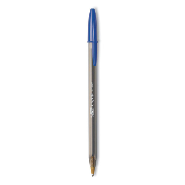 Cristal Xtra Bold Ballpoint Pen, Stick, Bold 1.6 mm, Blue Ink, Clear Barrel, 24/Pack [SKU: BICMSBP241BLU]