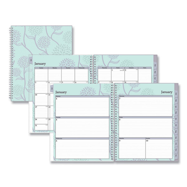 Rue Du Flore Weekly/Monthly Planner, Rue Du Flore Artwork, 11 x 8.5, Jade/Lavender Cover, 12-Month (Jan to Dec): 2023 [SKU: BLS101602]
