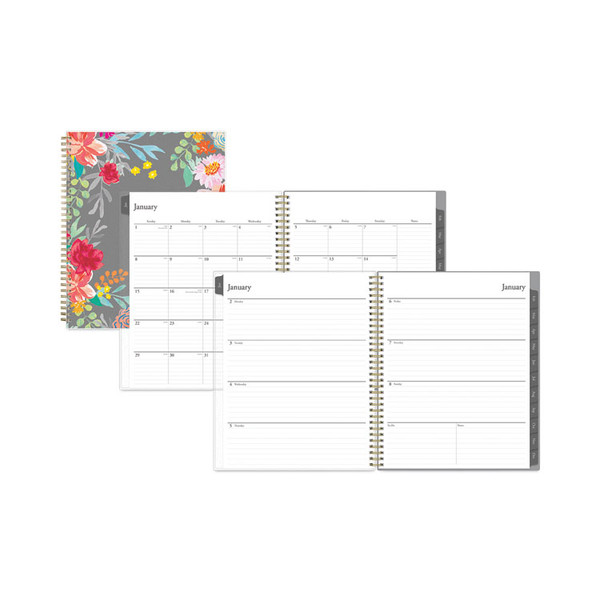 Sophie Frosted Weekly/Monthly Planner, Sophie Floral Artwork, 11 x 8.5, Multicolor Cover, 12-Month (Jan to Dec): 2023 [SKU: BLS140087]