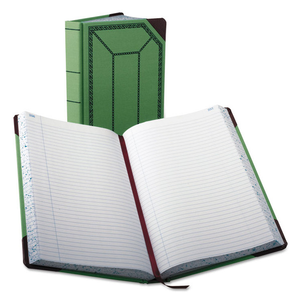 Account Record Book, Record-Style Rule, Green/Black/Red Cover, 12.13 x 7.44 Sheets, 500 Sheets/Book [SKU: BOR6718500R]