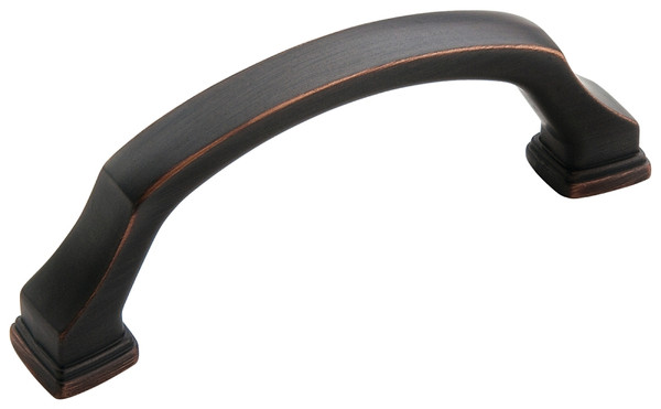 Amerock BP55343ORB Cabinet Pull, 3-11/16 in L Handle, 1-3/8 in H Handle, 1-3/8 in Projection, Zinc, Oil-Rubbed Bronze [SKU: ORG3891454]