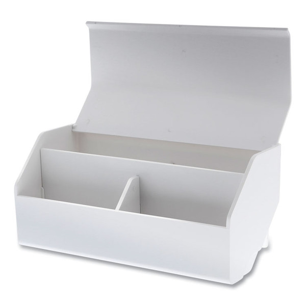 Konnect Desktop Organizer Wide Storage Bin, 7.5" x 3.5" x 3.5", White [SKU: BOSKTWCUPWHITE]