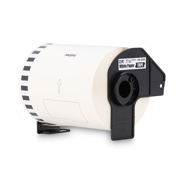 Continuous Length Shipping Label Tape for QL-1050, 4" x 100 ft Roll, White [SKU: BRTDK2243]