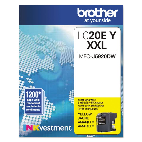 LC20EY INKvestment Super High-Yield Ink, 1,200 Page-Yield, Yellow [SKU: BRTLC20EY]