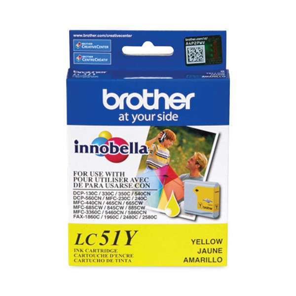LC51Y Innobella Ink, 400 Page-Yield, Yellow [SKU: BRTLC51Y]