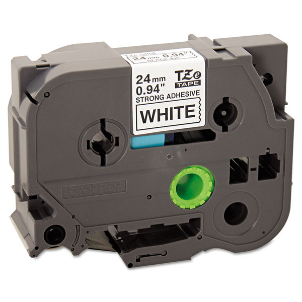 TZe Extra-Strength Adhesive Laminated Labeling Tape, 0.94" x 26.2 ft, Black on White [SKU: BRTTZES251]