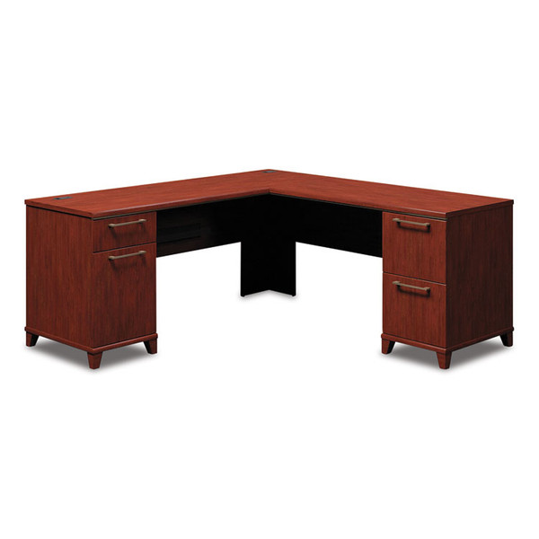 Enterprise Collection Double Pedestal Desk, 70.13" x 28.63" x 29.75", Mocha Cherry, (Box 1 of 2) [SKU: BSH2972MCA103]